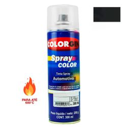 Tinta Spray Preto Alta Temperatura 300ml - SW - Bond Tintas