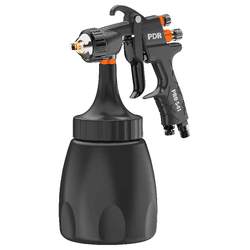 Pistola de Pintura Alta Produção Sucção Copo Preto... - Bond Tintas