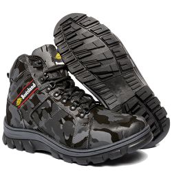 Bota Coturno Bootsland Carbon Masculina Couro Tam.... - LOJA BOOTSLAND