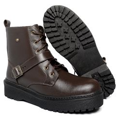 Coturno Feminino Moda Blogueira Plataforma Em Cour... - LOJA BOOTSLAND