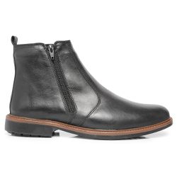 Botina Masculina Chelsea C/ Ziper Em Couro Confort... - LOJA BOOTSLAND