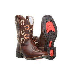 Bota Montaria Country Feminina Cano Médio Em Couro... - BOTAS MANGALARGA