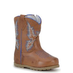 Bota Texana Infantil Solado Borracha - 054cas-azul - BOTAS MANGALARGA