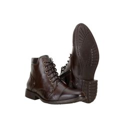 Coturno De Couro Legítimo Alto Conforto - 2739 Caf... - BOTAS MANGALARGA