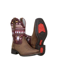 Texana Montaria Feminina Cano Curto Com Bordados -... - BOTAS MANGALARGA