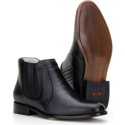 Botina Social Masculina Com Detalhe Em Elástico - ... - BOTAS MANGALARGA