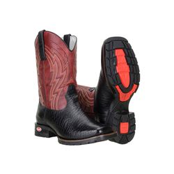 Texana Country Masculina de Couro Bovino cor Verme... - BOTAS MANGALARGA