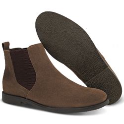 CHELSEA CLÁSSICA - CAMURÇA CAFÉ - 502-Café/Preto... - BOTAS MANGALARGA