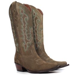 Bota Storm Camurça Verde Militar - 10265 - BOTAS MANGALARGA
