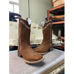 Bota Texana em Couro Arame Farpado Caramelo - BTF2 - Botas Texanas Fabi