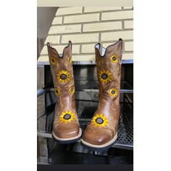 Bota texana em couro Girassol - BTF51 - Botas Texanas Fabi