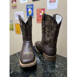 Bota Texana em Couro a Laser Cano Tradicional - BT... - Botas Texanas Fabi