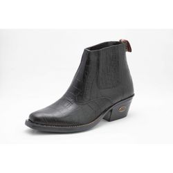 Botina Country Croco Preto Ref: 6.050 - REF: 6.050... - BOTINAS OLIVEIRA