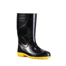  Bota de PVC Work Preta Sola Amarela Cano Longo IN... - Box66 Footwear 