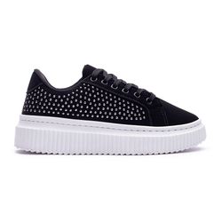 Tênis Feminino Flat Form Casual Confortável Strass... - Box66 Footwear 