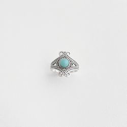 Anel estilo boho trabalhado turquesa prata 925 - ... - BRAGHETTO