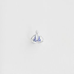 Anel falange Nossa Senhora Aparecida azul prata 92... - BRAGHETTO