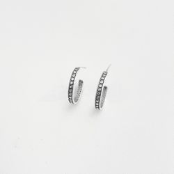 Brinco argola indiana bolinhas prata 925 - B544 - BRAGHETTO