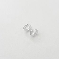 Brinco argolinha pequena cartilagem com zircônias ... - BRAGHETTO