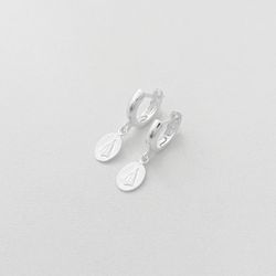 Brinco argolinha pingente Nossa Senhora pendurado ... - BRAGHETTO