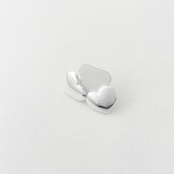 Brinco coração liso cheio grande prata 925 Braghet... - BRAGHETTO