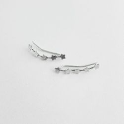 Brinco ear cuff estrelinhas prata 925 - B328 - BRAGHETTO