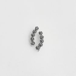 Brinco ear cuff rosas prata 925 - B240 - BRAGHETTO