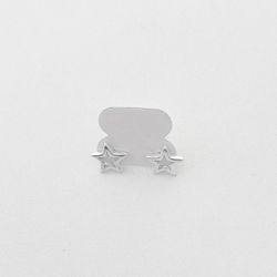 Brinco estrela pequena lisa vazada prata 925 - B47 - BRAGHETTO