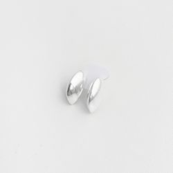 Brinco liso estilo concha prata 925 - B60 - BRAGHETTO