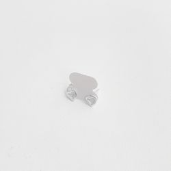 Brinco mini coração vazadinho prata 925 - B265 - BRAGHETTO
