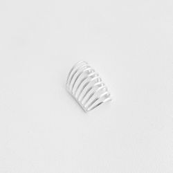 Piercing fake grande vazado listras prata 925 - B6... - BRAGHETTO
