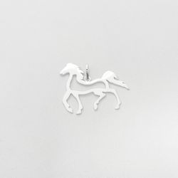 Pingente cavalo grande vazado prata 925 - P29 - BRAGHETTO