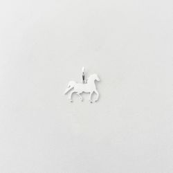Pingente cavalo pequeno liso cheio prata 925 - P4 - BRAGHETTO