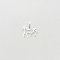 Pingente cavalo pequeno liso vazado prata 925 - P... - BRAGHETTO