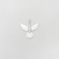 Pingente Espírito Santo liso prata branca prata 92... - BRAGHETTO