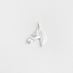 Pingente face de cavalo zircônia prata 925 - P32 - BRAGHETTO