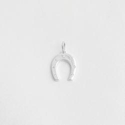 Pingente ferradura lisa com zircônias prata 925 -... - BRAGHETTO
