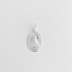 Pingente medalha oval grande Nossa Senhora Apareci... - BRAGHETTO