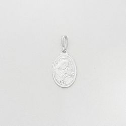 Pingente medalha oval média Santa Rita de Cássia p... - BRAGHETTO