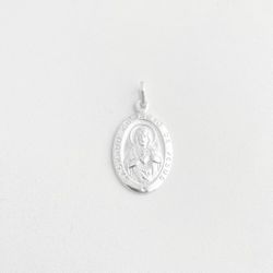 Pingente medalha oval Sagrado Coração de Jesus pra... - BRAGHETTO