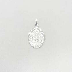 Pingente medalha Santa Rita de Cássia prata 925 -... - BRAGHETTO