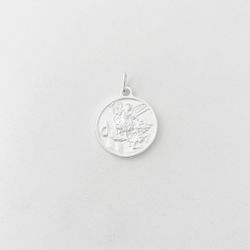 Pingente medalha São Miguel Arcanjo dupla face pra... - BRAGHETTO