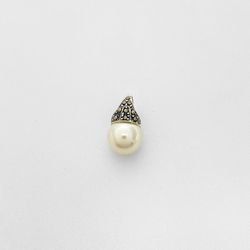 Pingente pérola e marcassitas Lady Di prata 925 -... - BRAGHETTO