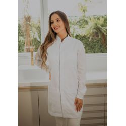 Jaleco Feminino Clássico Gola Padre - Branco Store