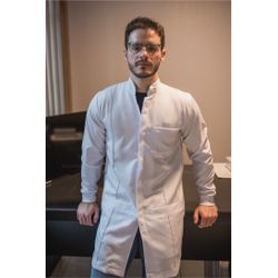 Jaleco Masculino Clássico Gola Padre - Branco Store
