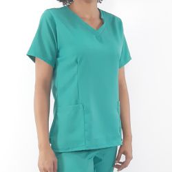 Camisa Scrub Verde Jade Feminino Pijama Cirúrgico ... - BRANCURA