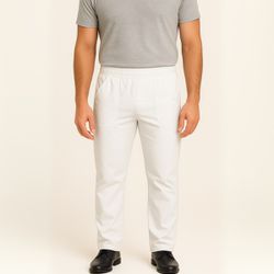 Calça Branca Gabardine Masculina - Pijama Cirúrgic... - BRANCURA
