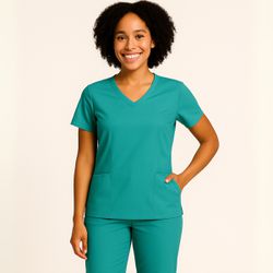 Camisa Scrub Verde Jade Feminino Pijama Cirúrgico ... - BRANCURA