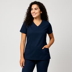 Camisa Scrub Basic - Pijama Cirúrgico Azul Marinho... - BRANCURA