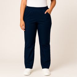 Calça Feminina em Gabardine Azul Marinho - SC5643 - BRANCURA